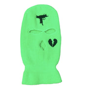 Broken heart street three-hole cap ski mask hat