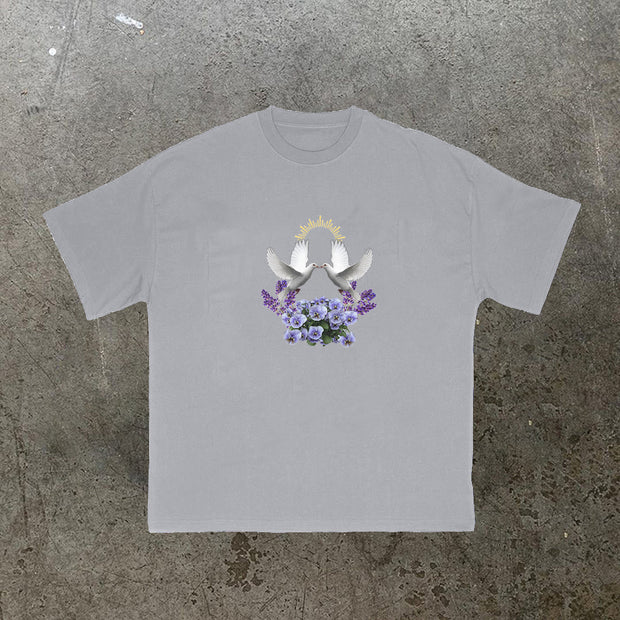 Vintage Casual Art Dove T-Shirt