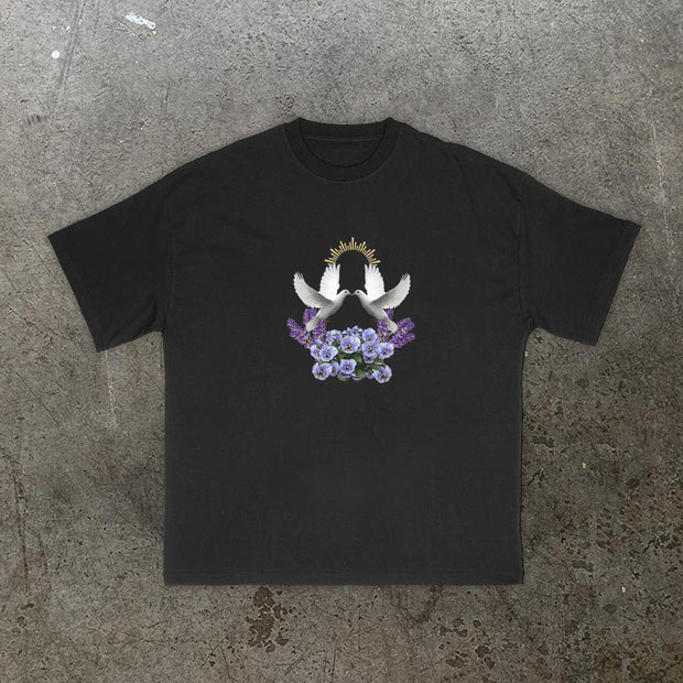 Vintage Casual Art Dove T-Shirt