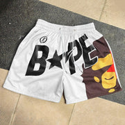 Ape casual street mesh shorts