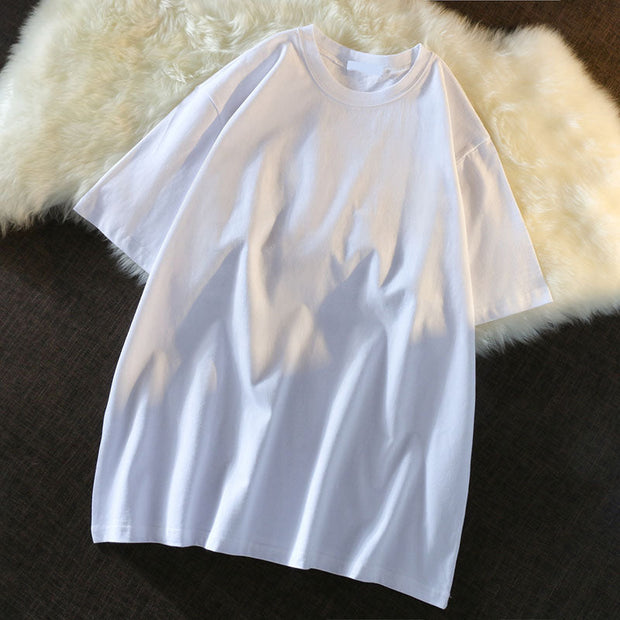 Fashion street style loose letter print short-sleeved T-shirt