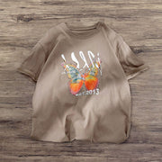 Butterfly retro fashion casual short-sleeved T-shirt
