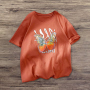 Butterfly retro fashion casual short-sleeved T-shirt