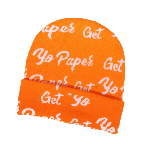 Get letter cuff knitted hat