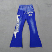 Casual Retro Gradient Print Trousers
