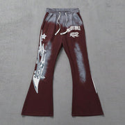 Casual Retro Gradient Print Trousers