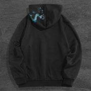 Trendy Dragon Print Street Retro Hoodie