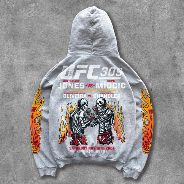UFC 309 Print Long Sleeve Hoodies