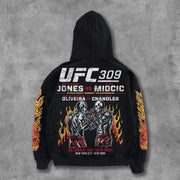 UFC 309 Print Long Sleeve Hoodies