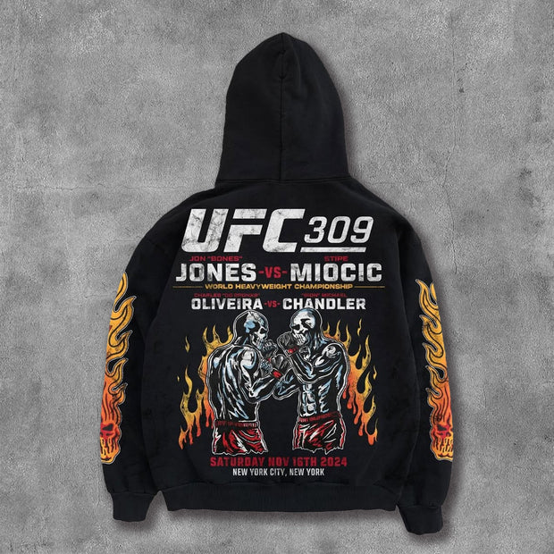 UFC 309 Print Long Sleeve Hoodies