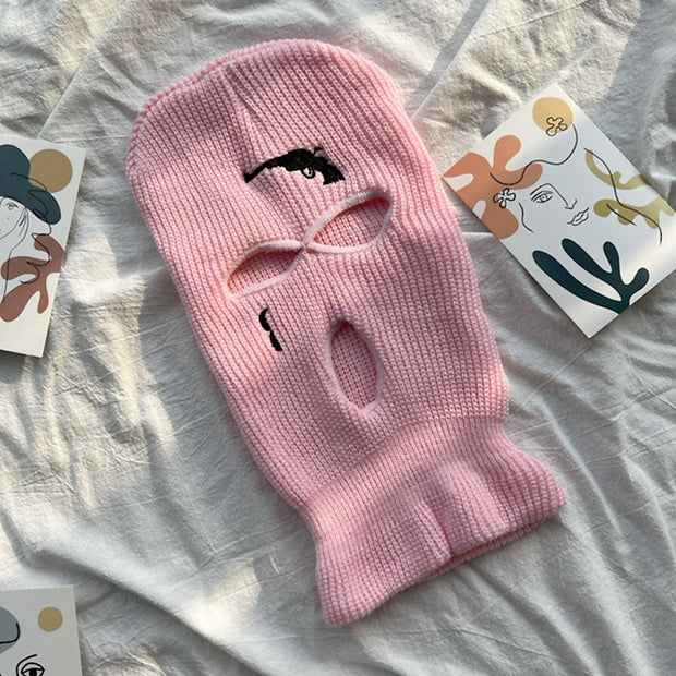 Funny CS Embroidered Knit Hat Headgear