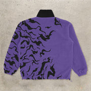 Trendy retro polar fleece turtleneck zipper jacket
