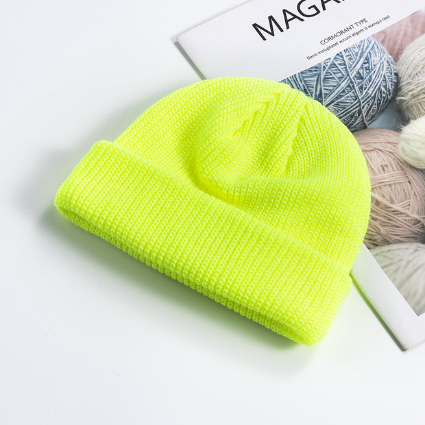 Melon leather hat men's warm short cold hat woolen hat