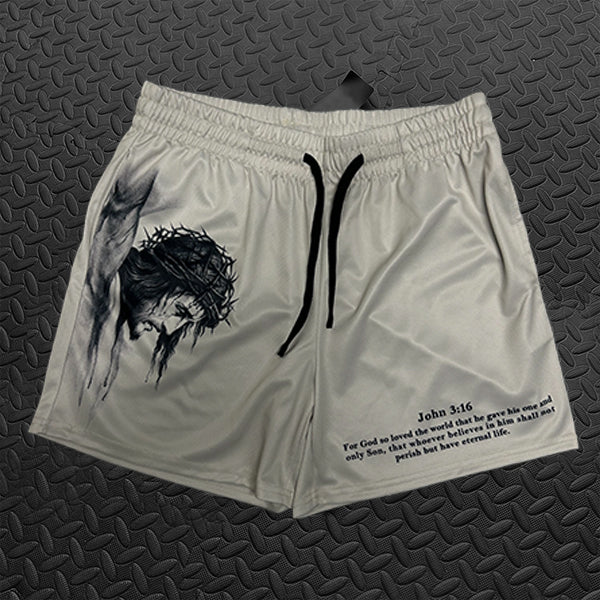 Retro Jesus Stretch Shorts