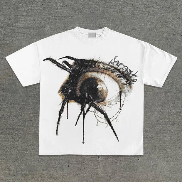 Spider Eyes Print T-Shirt