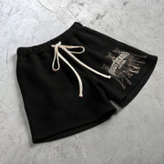 Retro Graphic Street Hip Hop Casual Shorts