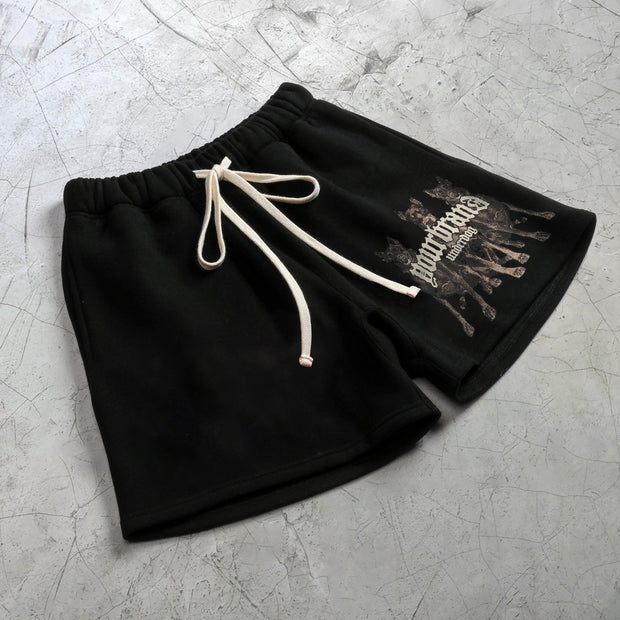 Retro Graphic Street Hip Hop Casual Shorts