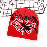 Love spider web jacquard knitted hat