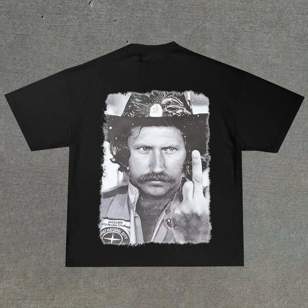Legendary racing driver print T-shirt