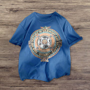 Vintage print crew neck T-shirt