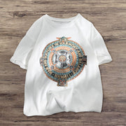 Vintage print crew neck T-shirt