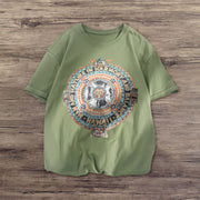 Vintage print crew neck T-shirt