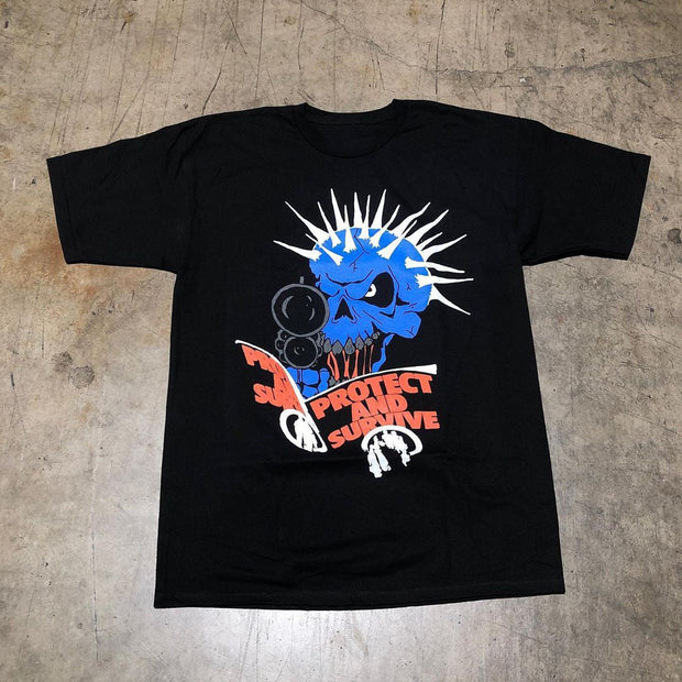 Street style personality skull print short-sleeved T-shirt