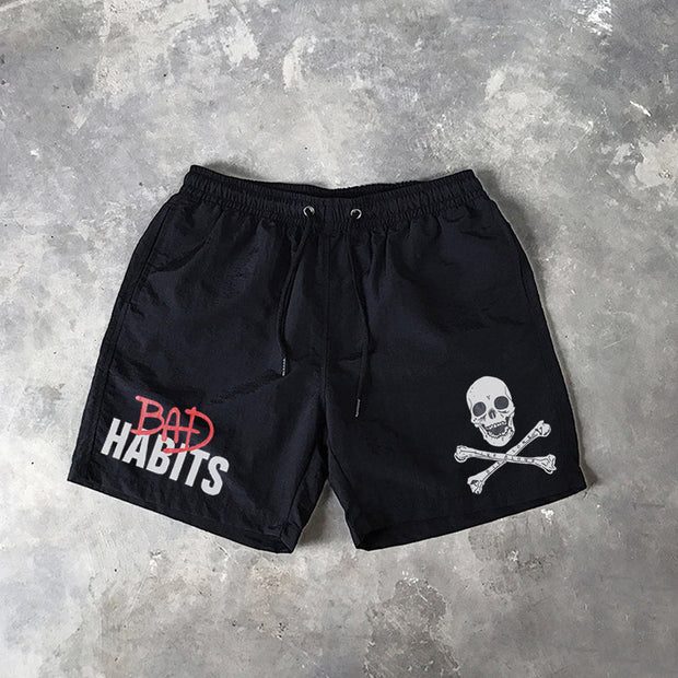 Skull Print 5 Inseam Shorts