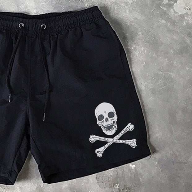 Skull Print 5 Inseam Shorts