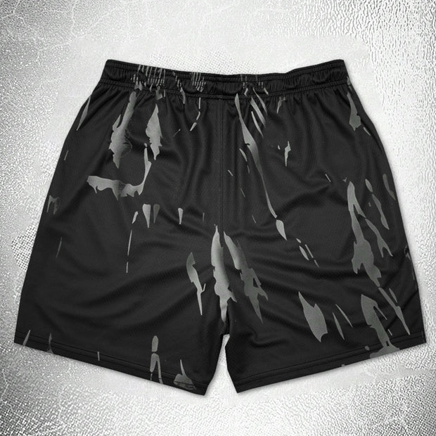 Los Angeles retro fashion brand printed street shorts
