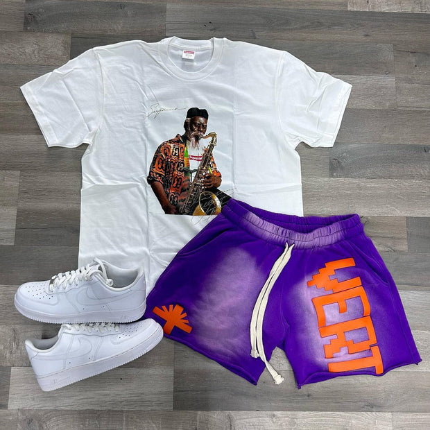 Vert Print T-Shirt Shorts Two-Piece Set