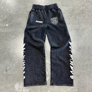 Knight casual street retro washed sports pants