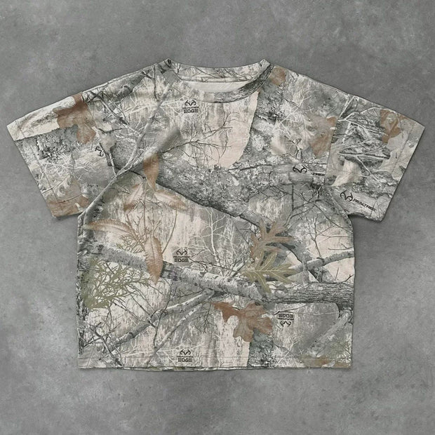 Fashion Camouflage Print Short Sleeve T-Shirt