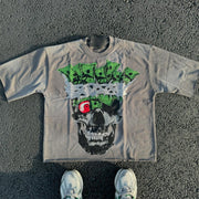 Skull Money Print Short Sleeve T-Shirt