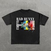 Fashion Music Album Print Short Sleeve T-Shirt