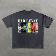 Fashion Music Album Print Short Sleeve T-Shirt