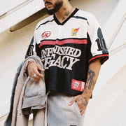 Black Panther casual street stitching mesh jersey