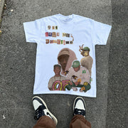 Personalized street style oversized hip-hop T-shirt