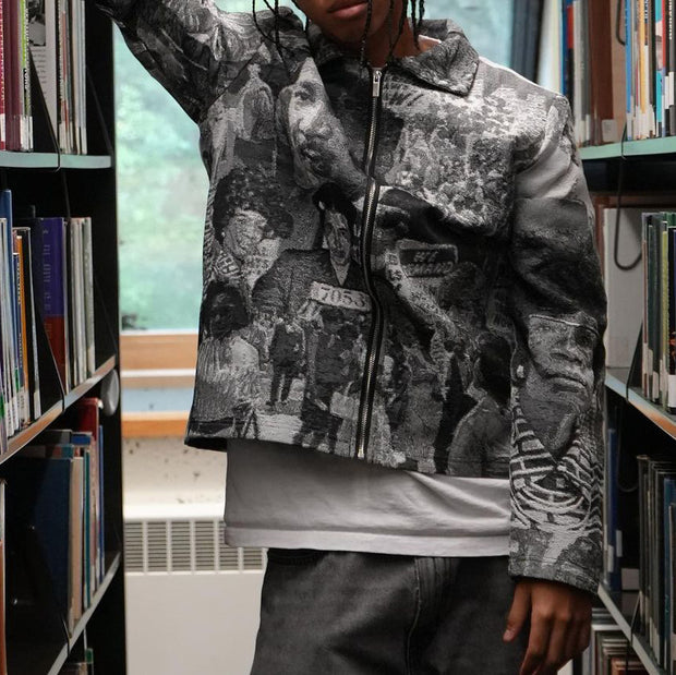 Trendy brand personalized retro tapestry jacket