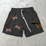 Retro Butterfly Casual Street Mesh Shorts