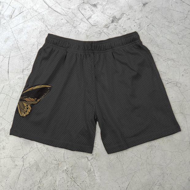 Retro Butterfly Casual Street Mesh Shorts