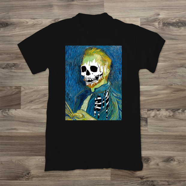 Retro personality print T-shirt