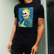 Retro personality print T-shirt