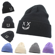 Clown ripped smiley knitted hat woolen hat