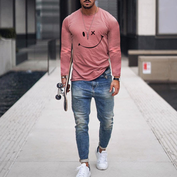 Smiley Print Long Sleeve T-shirt