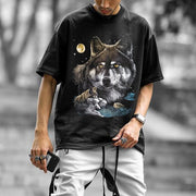 Street style printed T-shirt short sleeves