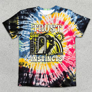graphic print tie-dye short-sleeve T-shirt