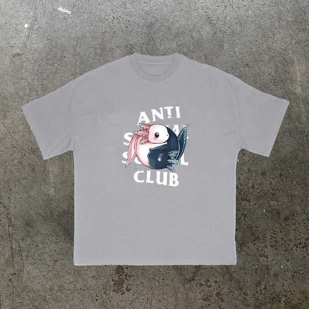 Carp Print Fashion Short Sleeve T-Shirt