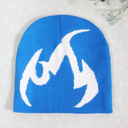 Flame pattern Y2K jacquard hat for men and women