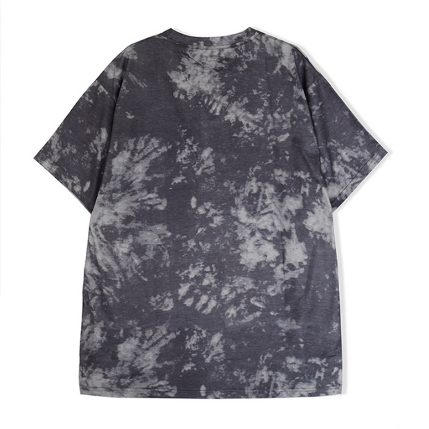 Street style tie-dye unicorn loose casual T-shirt